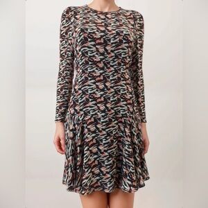 Reiss Aster Print Drop Waist‎ Dress